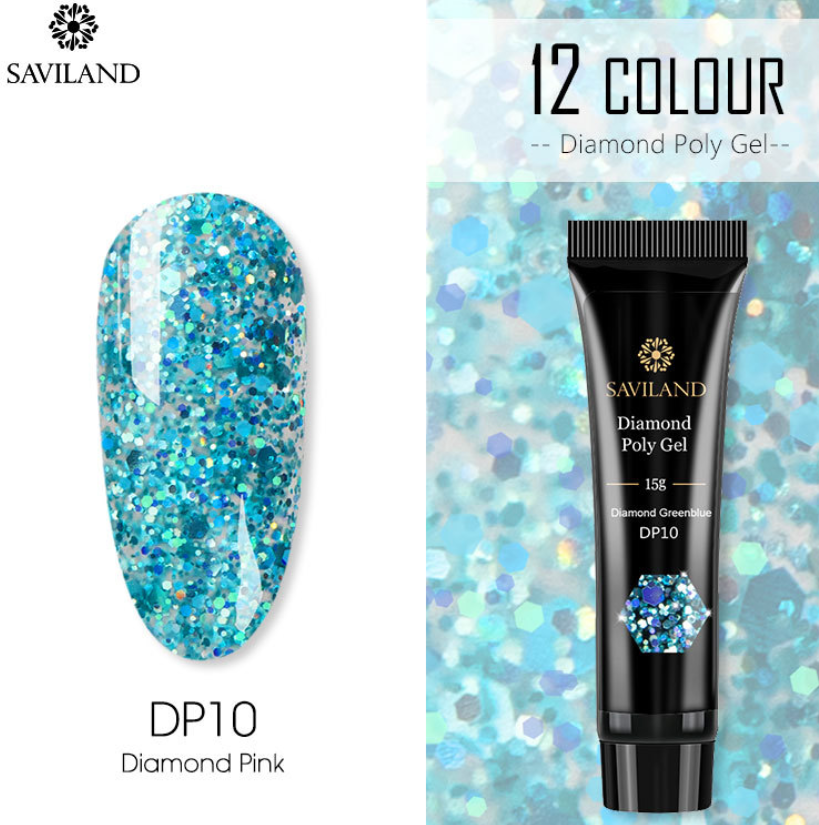 12 Color Diamond Nail Poly Gel