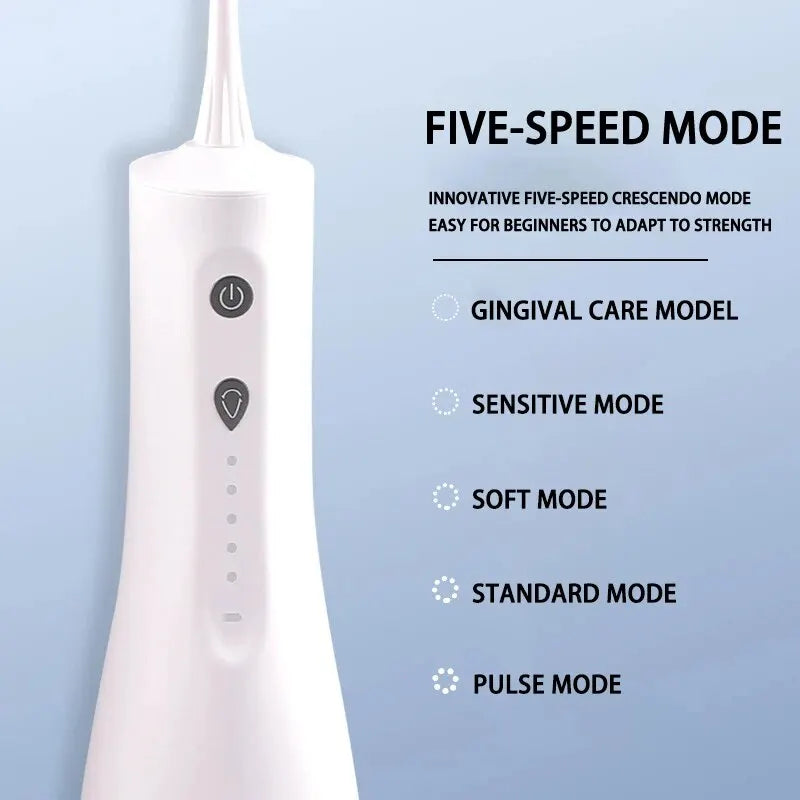 Electric Portable Dental Cleaner Five-speed Pulse dental Flosser
